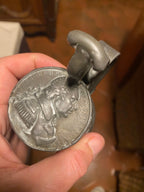 Timbale du XVIIIème Siècle, roi de France, ancien régime ,Louis XVIII, Très rare Antiquités de France