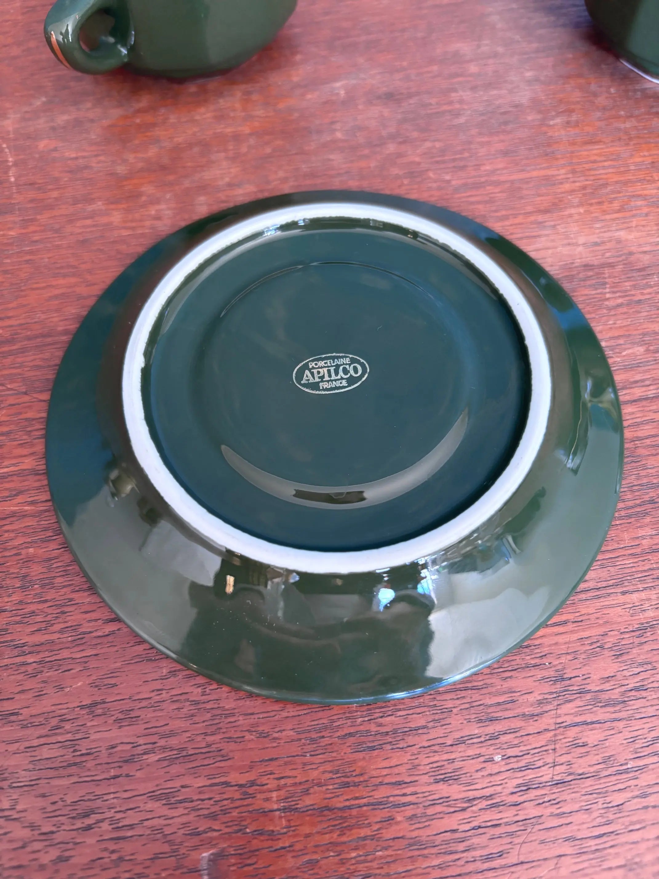 Service à café Apilco Paris, par Deshoulière, double café , porcelaine de France. Antiquités de France