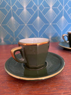 Service à café Apilco Paris, par Deshoulière, duo expresso , porcelaine de France. Antiquités de France