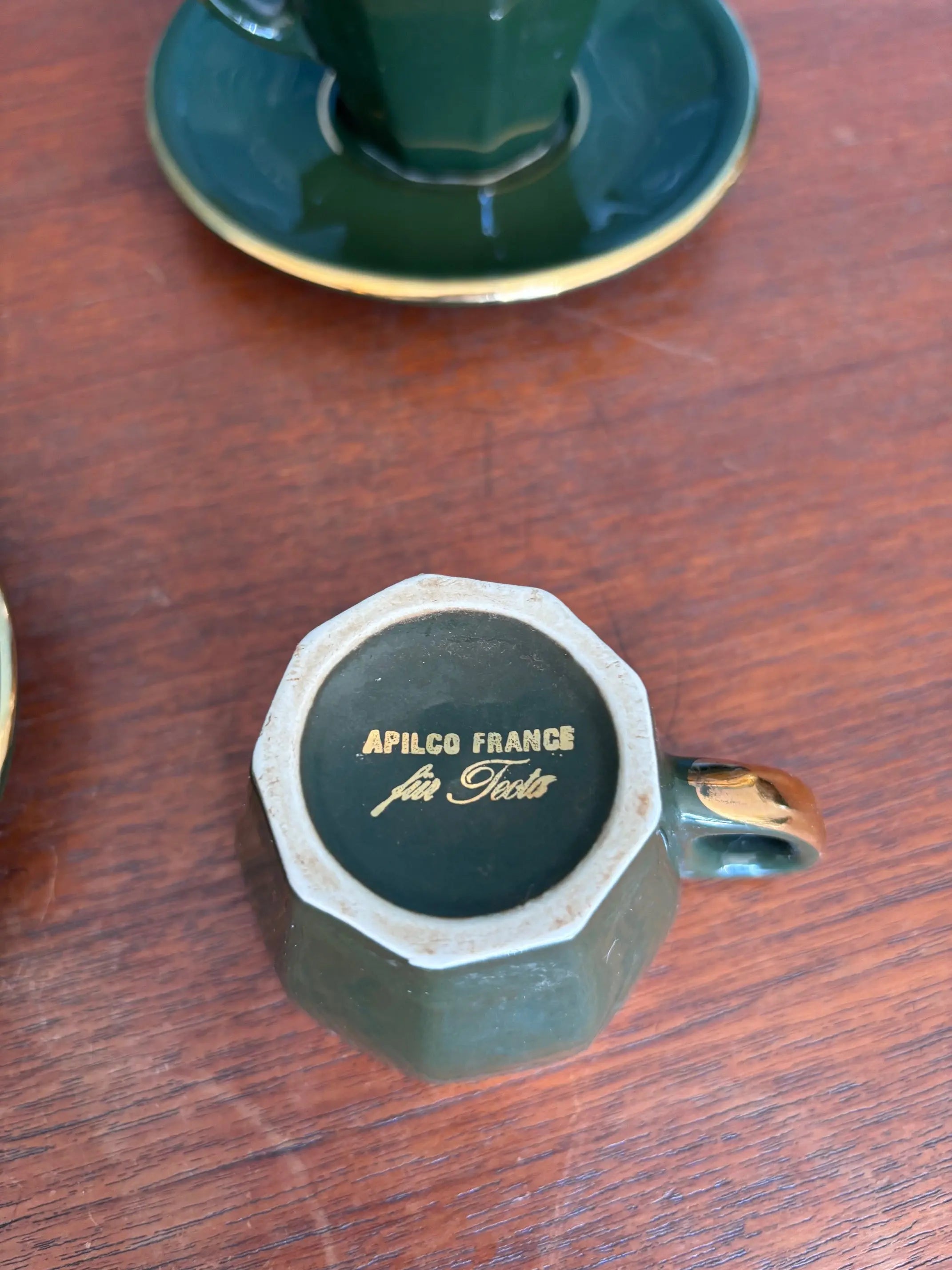 Service à café Apilco Paris, par Deshoulière, duo expresso , porcelaine de France. Antiquités de France