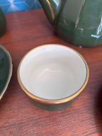 Apilco Paris, par Deshoulière, service à thé ensemble 9 pièces, porcelaine de France Antiquités de France