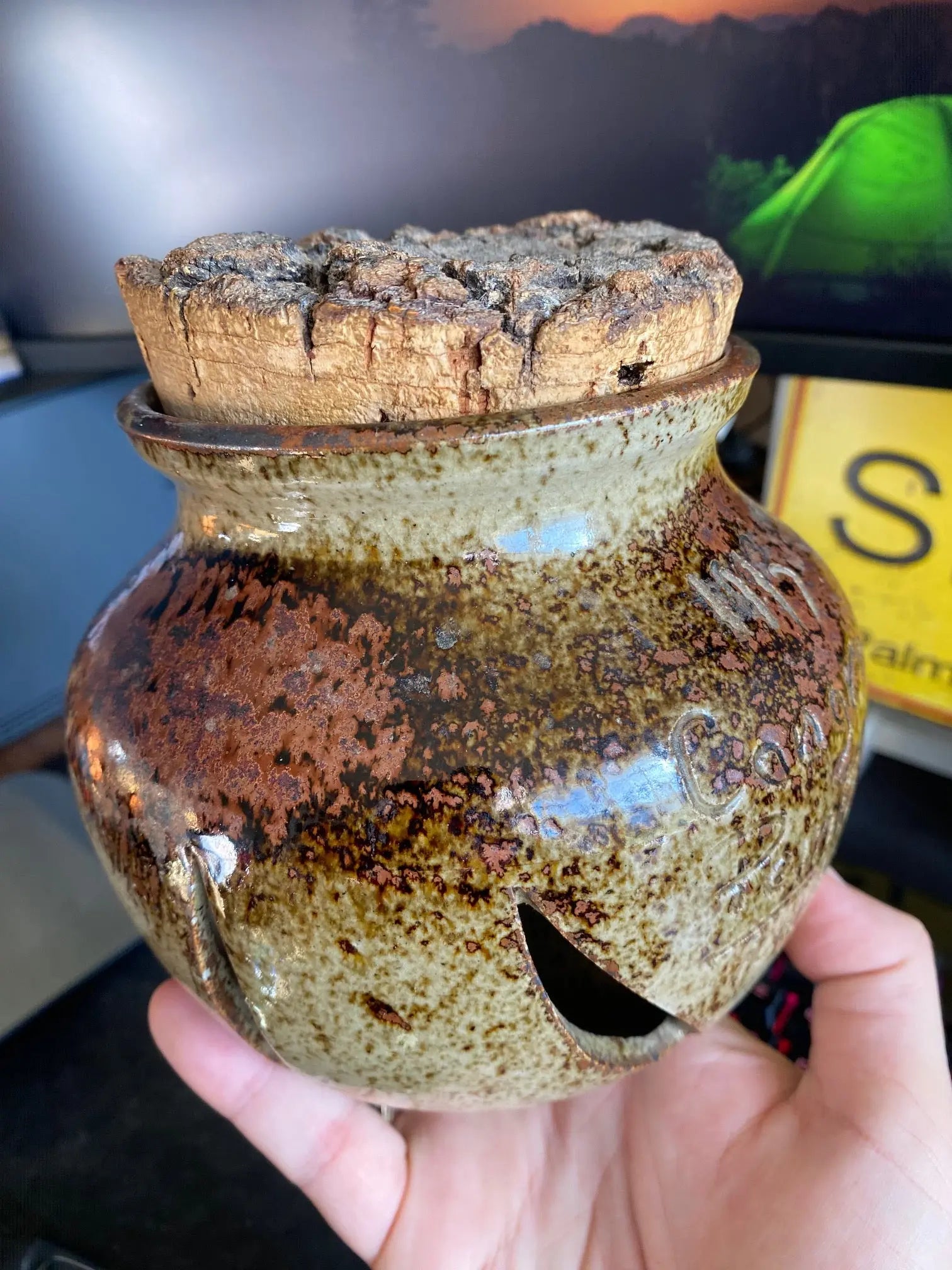 Céramique vintage, milieu XXème, signé, Tony Soulié, parfait état, pièce unique. Antiquités de France