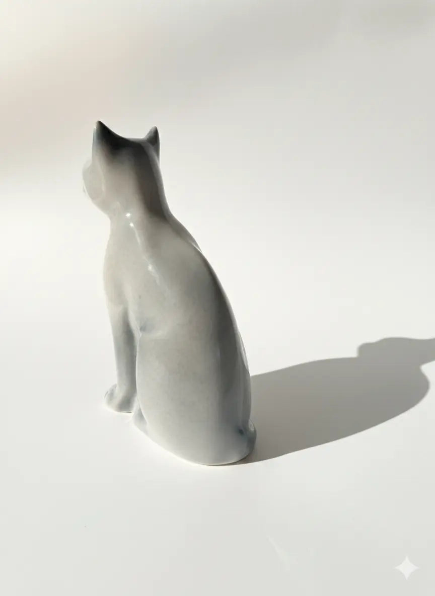 Chat en Porcelaine Virebent – Artisanat d'Art du Lot-{{shop name}}