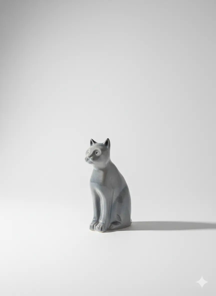 Chat en Porcelaine Virebent – Artisanat d'Art du Lot-{{shop name}}