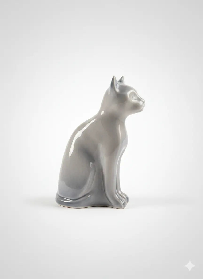 Chat en Porcelaine Virebent – Artisanat d'Art du Lot-{{shop name}}
