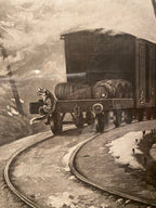 Lithographie signée de la  fin du XIXème, par Gaston Gélibert (1850-1931) Encadrée et sous verre. Antiquités de France