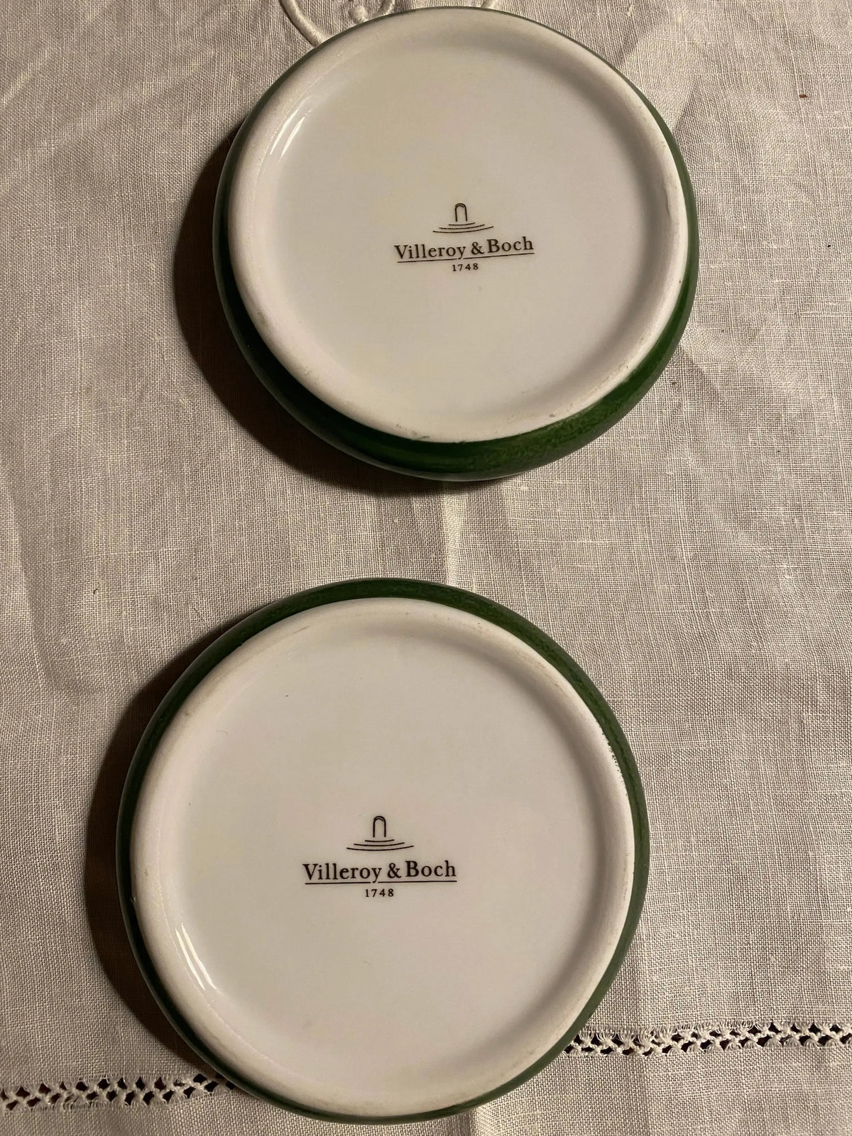 Bougeoirs ancien Villeroy & Bosch en céramique émaillée d'époque art déco signés. Antiquités de France