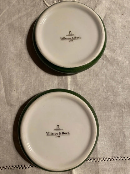 Bougeoirs ancien Villeroy & Bosch en céramique émaillée d'époque art déco signés. Antiquités de France