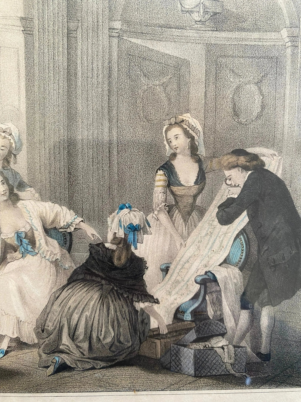 Gravure Originale Polychrome XIXe "Qu'en dit l'Abbé" Encadrée Numérotée 5 Paris-{{shop name}}