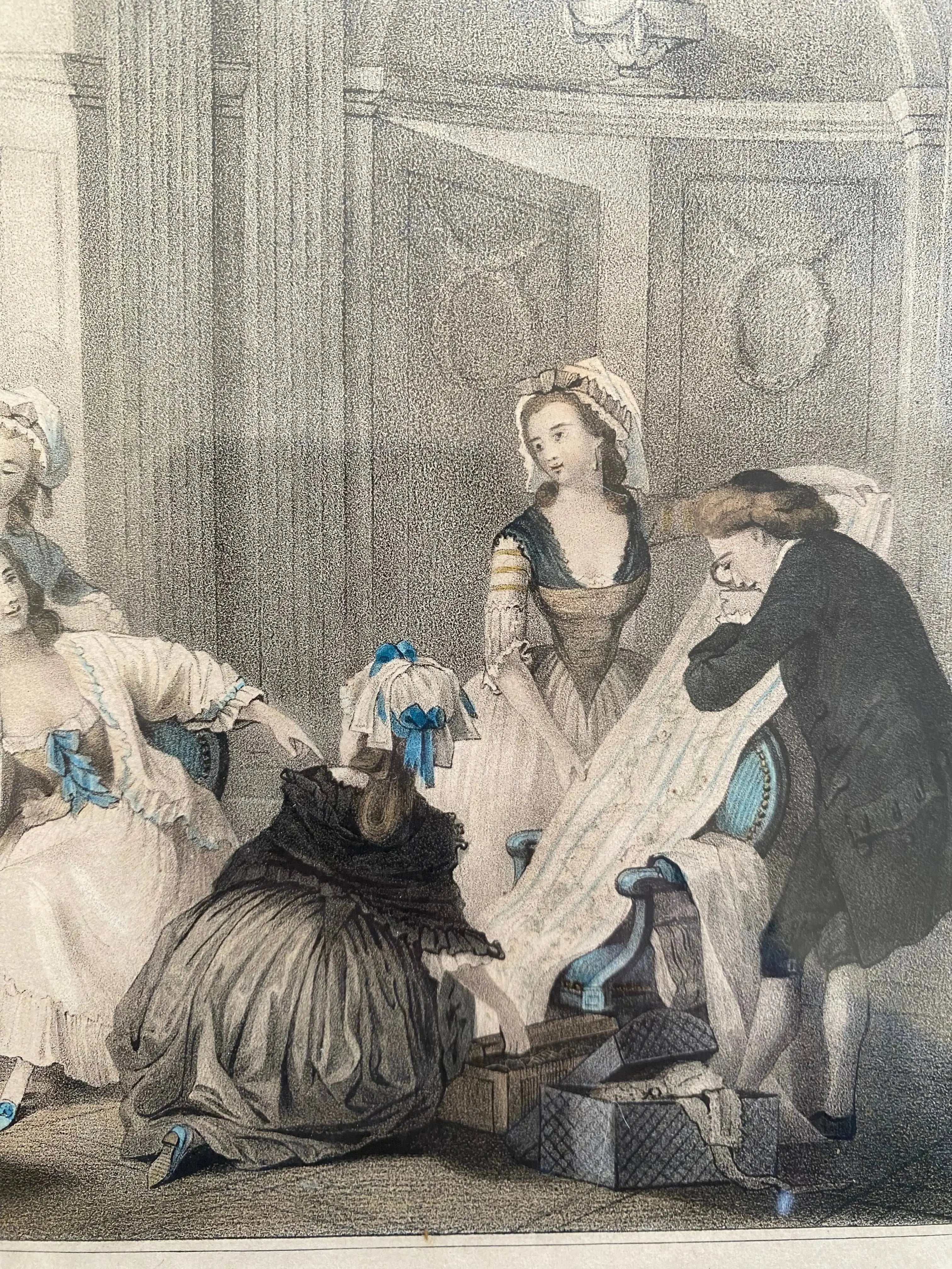 Gravure Originale Polychrome XIXe "Qu'en dit l'Abbé" Encadrée Numérotée 5 Paris-{{shop name}}