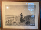Lithographie XIXe G. Dubois Menant "Les Brûleuses d'Herbes" Encadrée-{{shop name}}