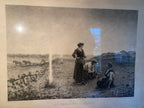 Lithographie XIXe G. Dubois Menant "Les Brûleuses d'Herbes" Encadrée-{{shop name}}