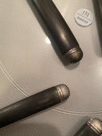 Couteaux de table ancien, bois d'ébène, époque Napoléon III, 6 grands ,6 petits. Antiquités de France