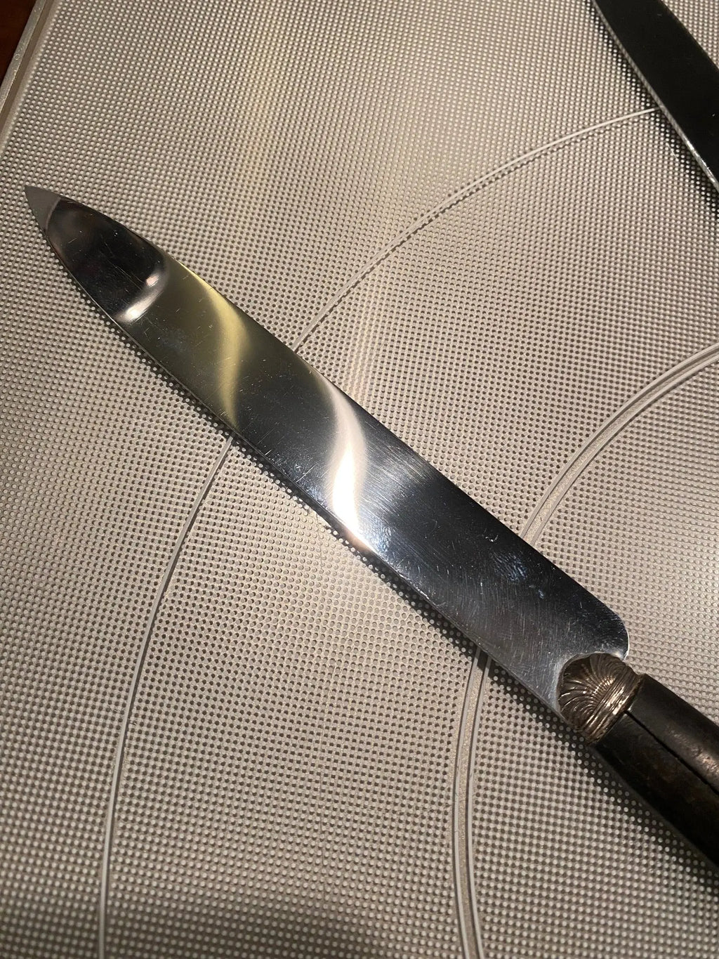 Couteaux de table ancien, bois d'ébène, époque Napoléon III, 6 grands ,6 petits. Antiquités de France