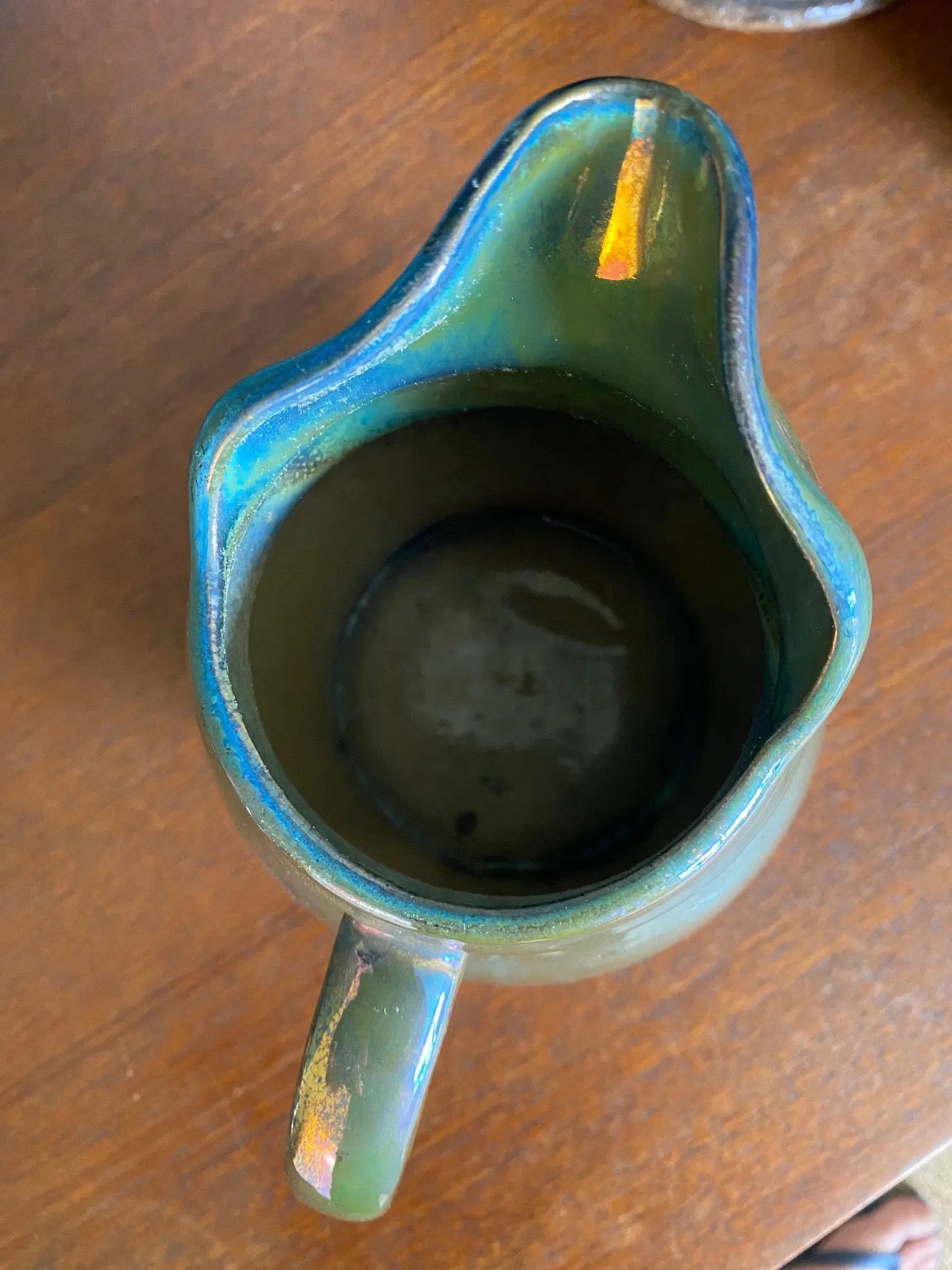 Ancien pichet d'époque art déco céramique émaillée et irisée signé RAMBERVILLERS. Antiquités de France