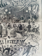 Vieux journaux, parution ancienne, encadrée , sous verre, Biarritz, par Catelain. Antiquités de France