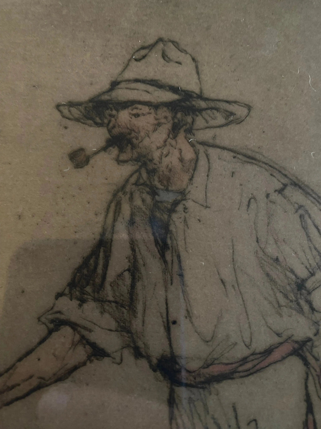 Lithographie Armand Coussens L’Âne et Son Meneur 4/100 24x28 cm Encadrée-{{shop name}}