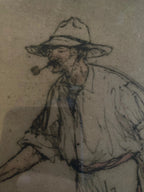 Lithographie Armand Coussens L’Âne et Son Meneur 4/100 24x28 cm Encadrée-{{shop name}}