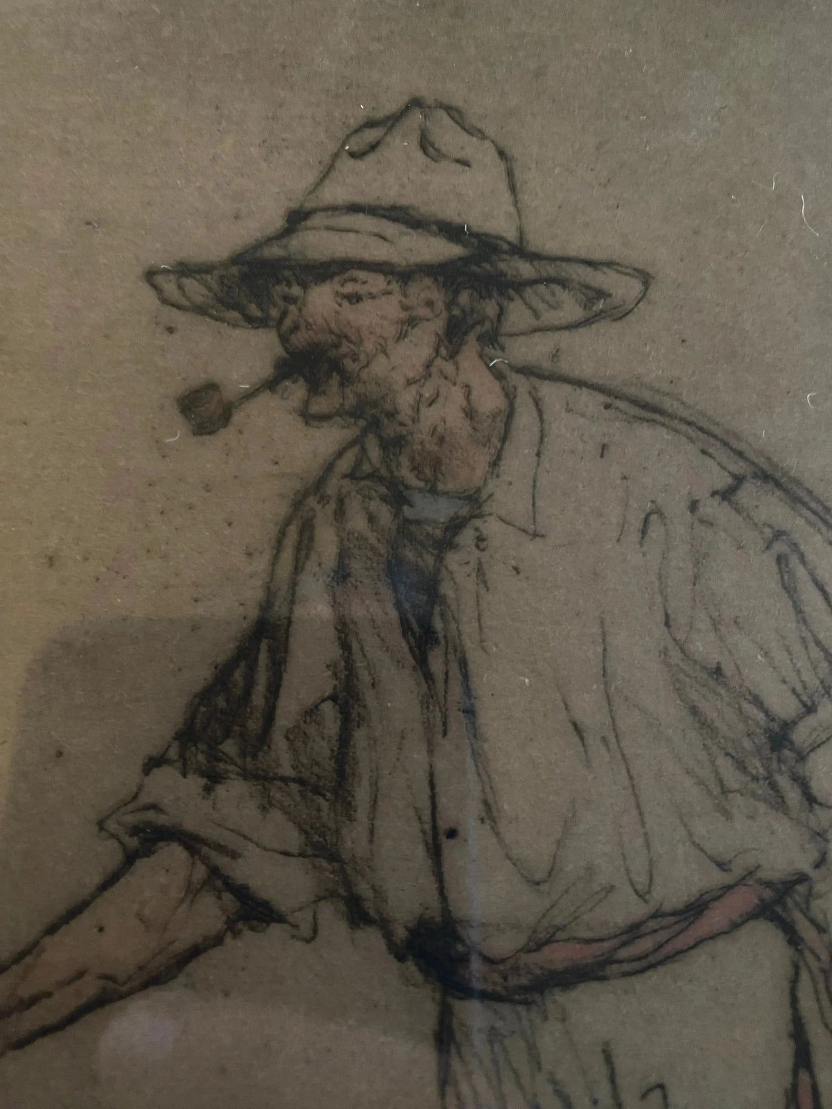 Lithographie Armand Coussens L’Âne et Son Meneur 4/100 24x28 cm Encadrée-{{shop name}}