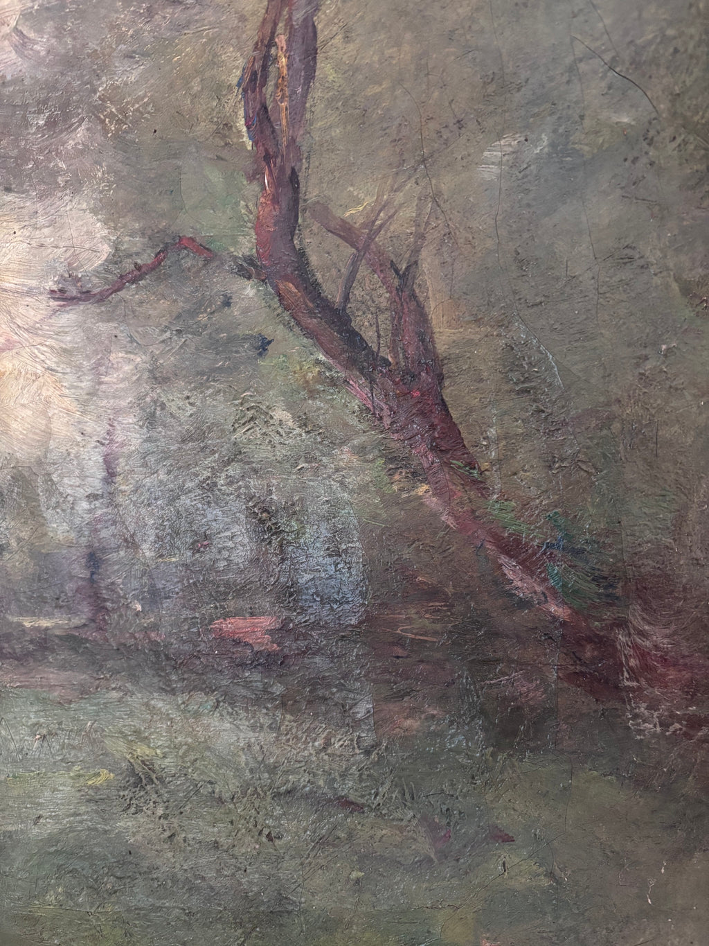 Huile sur toile XIXème - Charles DEVILLIÉ (1850-1905) - Paysage Impressionniste - 48x36cm