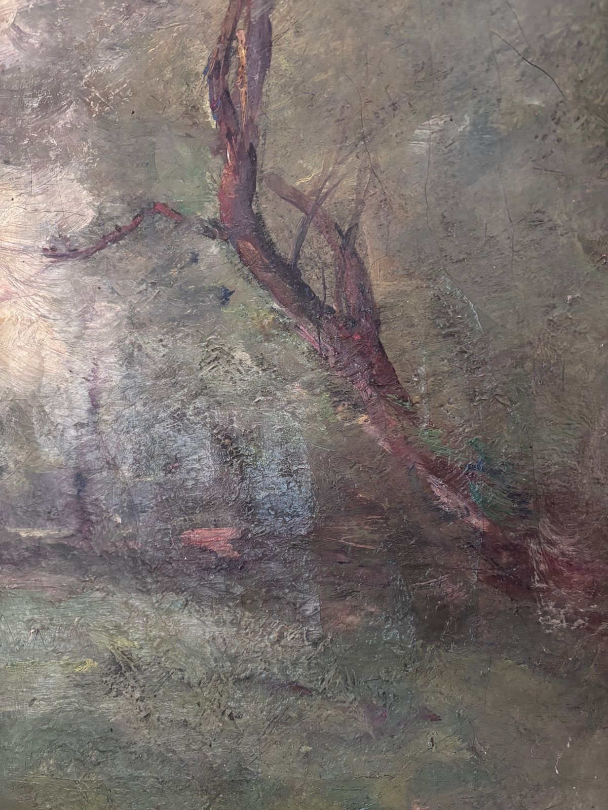 Huile sur toile XIXème - Charles DEVILLIÉ (1850-1905) - Paysage Impressionniste - 48x36cm