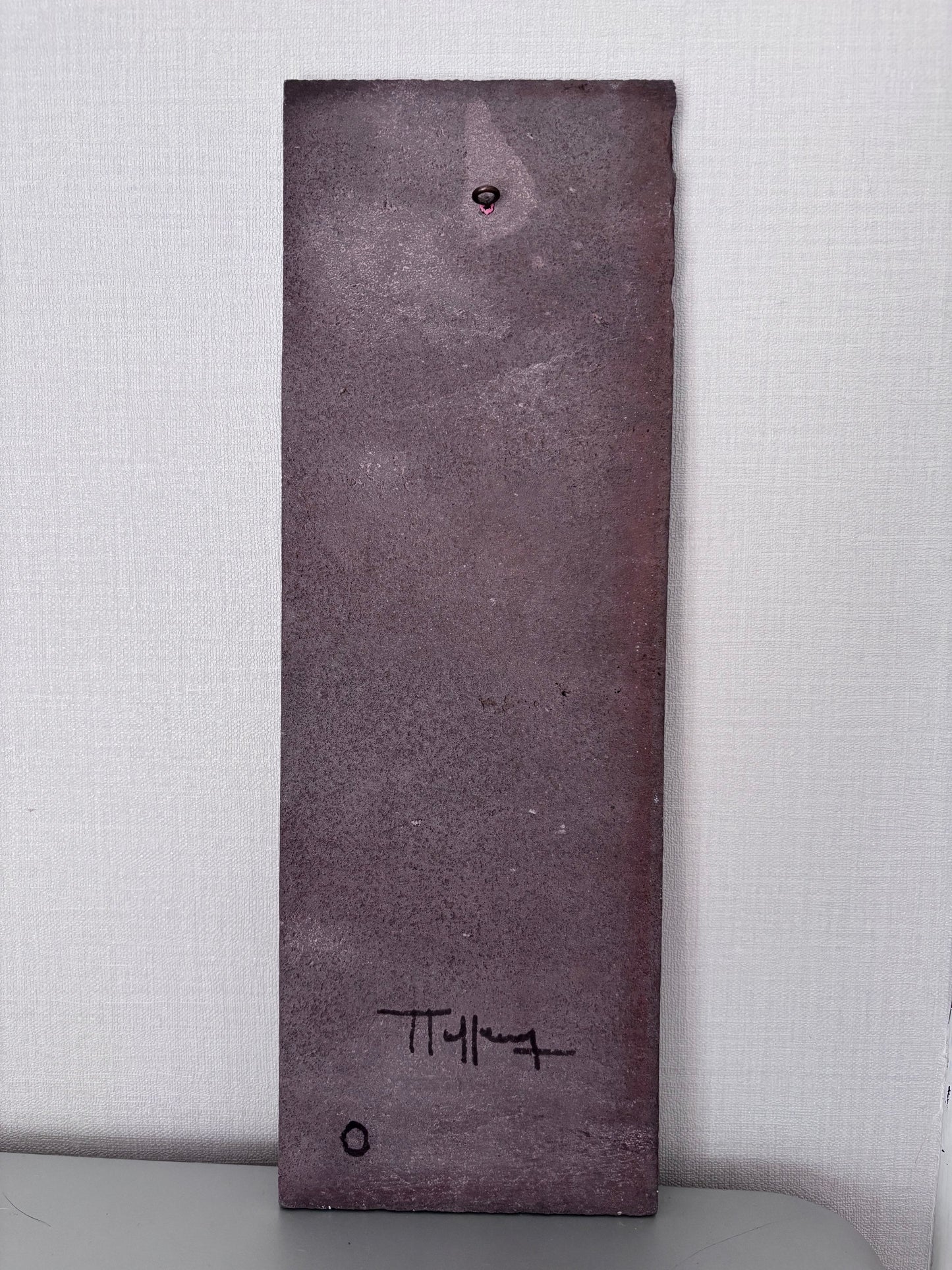 Plaque Émaillée signée Jean JAFFEUX. Volvic Mozac Céramique de lave des Années 60 Mid Century