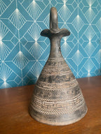 Petit pichet années 1900 – décor frises d’antilopes, conique, 24 cm H, superbe-{{shop name}}