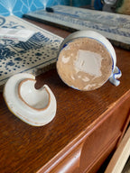 Ancienne céramique Bretonne , pot à moutarde, vernissée, atelier Batz, fin XIXème. Antiquités de France