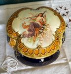 Majolique en Barbotine Olibet Boite A Biscuit Art Nouveau Céramique du XIXème.