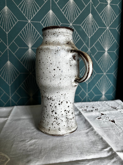 Michel Anasse Pichet Céramique Vallauris Vintage 1960 Grès Grand Vase Signé 20cm