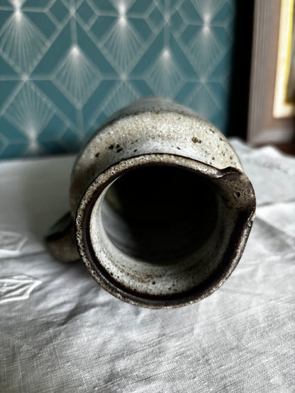 Michel Anasse Pichet Céramique Vallauris Vintage 1960 Grès Grand Vase Signé 20cm