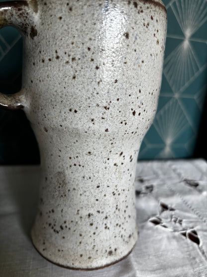Michel Anasse Pichet Céramique Vallauris Vintage 1960 Grès Grand Vase Signé 20cm