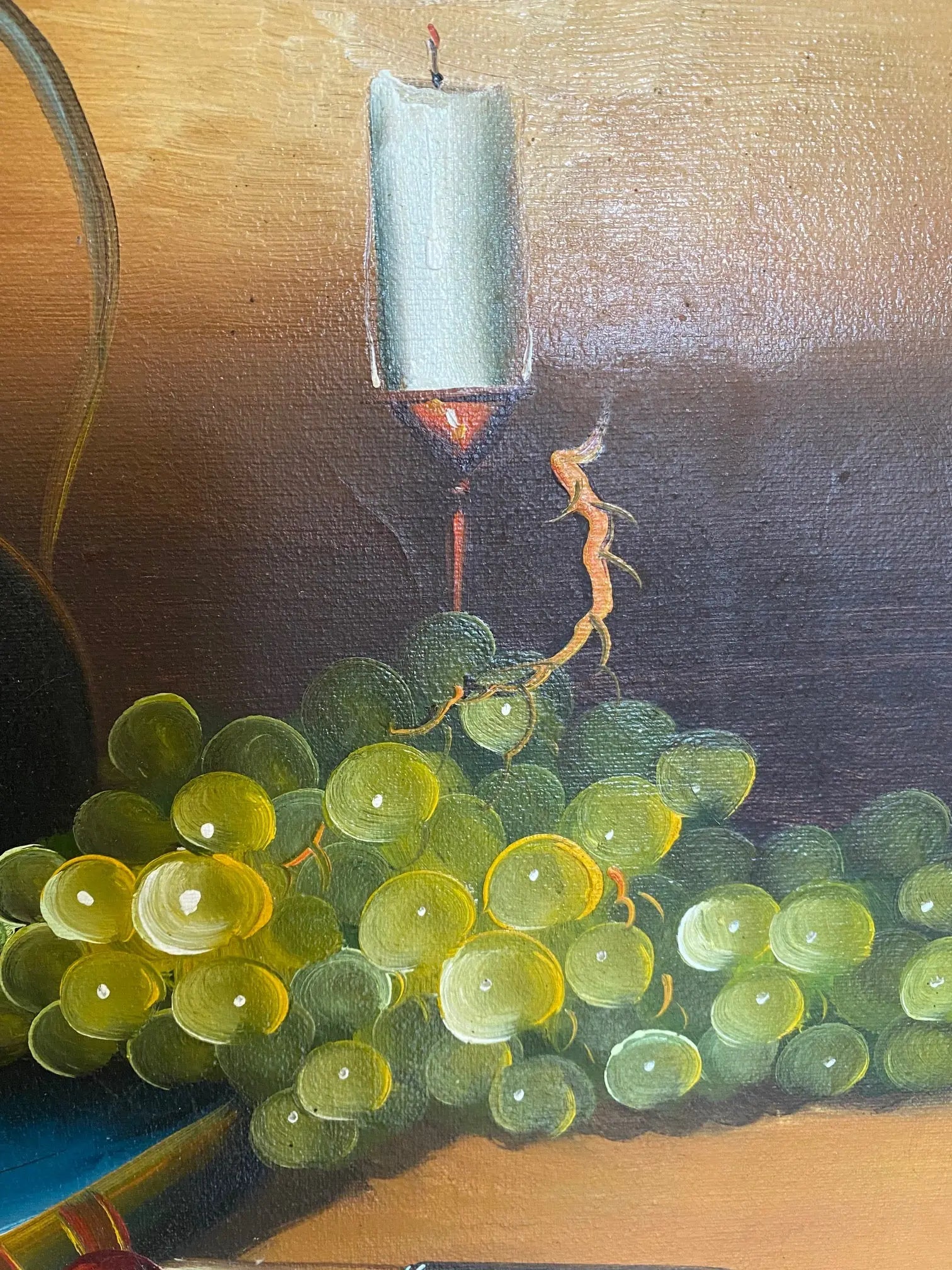 Huile sur toile signée, nature morte, encadrée de l'école Française du début XXème. Antiquités de France