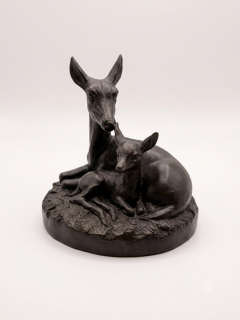 Sculpture animalière en bronze signée ORMOND et numérotée. Milieu XXème.