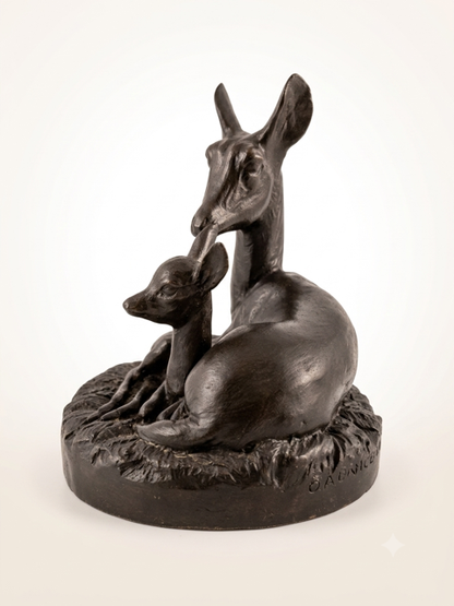 Sculpture animalière en bronze signée ORMOND et numérotée. Milieu XXème.