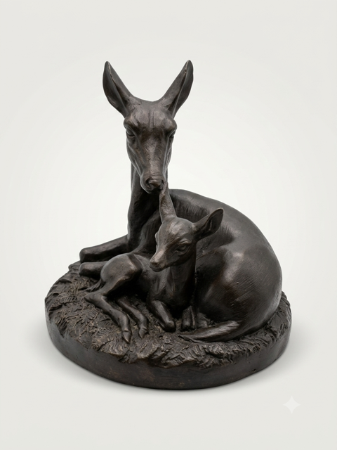 Sculpture animalière en bronze signée ORMOND et numérotée. Milieu XXème.