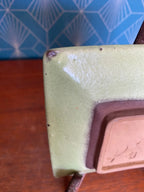 Vide poche ancien en céramique signé, décors Japonisant, estampillé, années 70. Antiquités de France