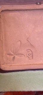 Vide poche ancien en céramique signé, décors Japonisant, estampillé, années 70. Antiquités de France