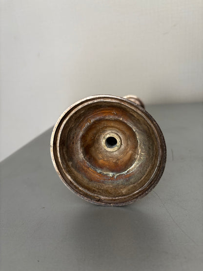 Bougeoirs Flambeaux Démontables en Bronze Argenté Style Louis XVI grand modèle, 28cm