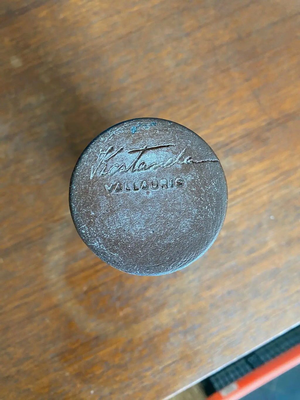 Vase signé Alexandre Kostanda, céramique de Vallauris, années 60, vase rouleau. Antiquités de France