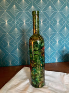 Ancienne bouteille, en verre laqué, multi couche, signé Chapoutier. 1960. Antiquités de France