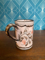 Mug vintage en céramique, signé Porches, années 70/80, fait main, rare. Antiquités de France