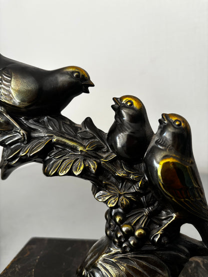 Serre-Livres art déco signé Maurice Frécourt - Éditeur Gallot , régule à patine bronze.