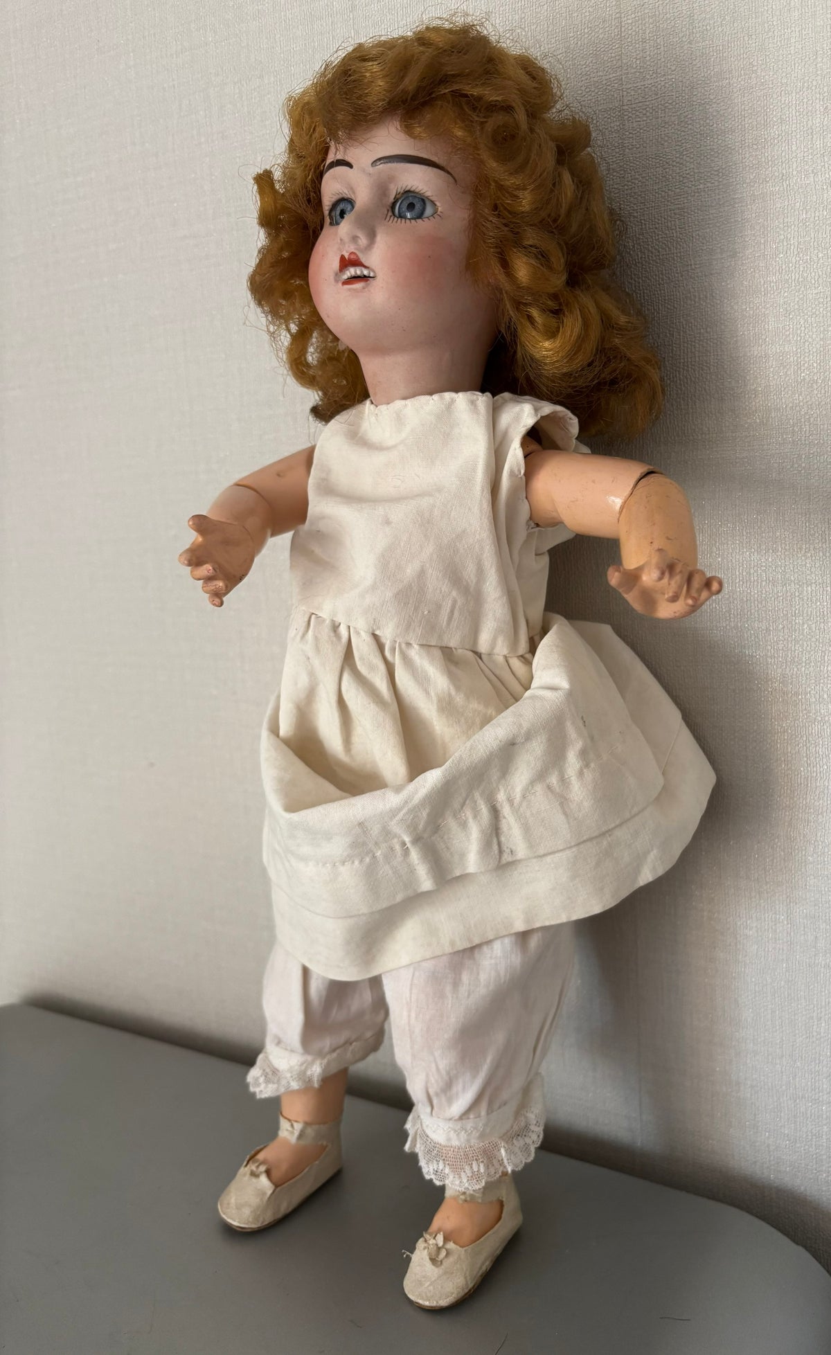 Poupée Ancienne en Porcelaine Jules Verlingue 45 cm (c. 1915-1920) – "La Petite Française" Taille 6