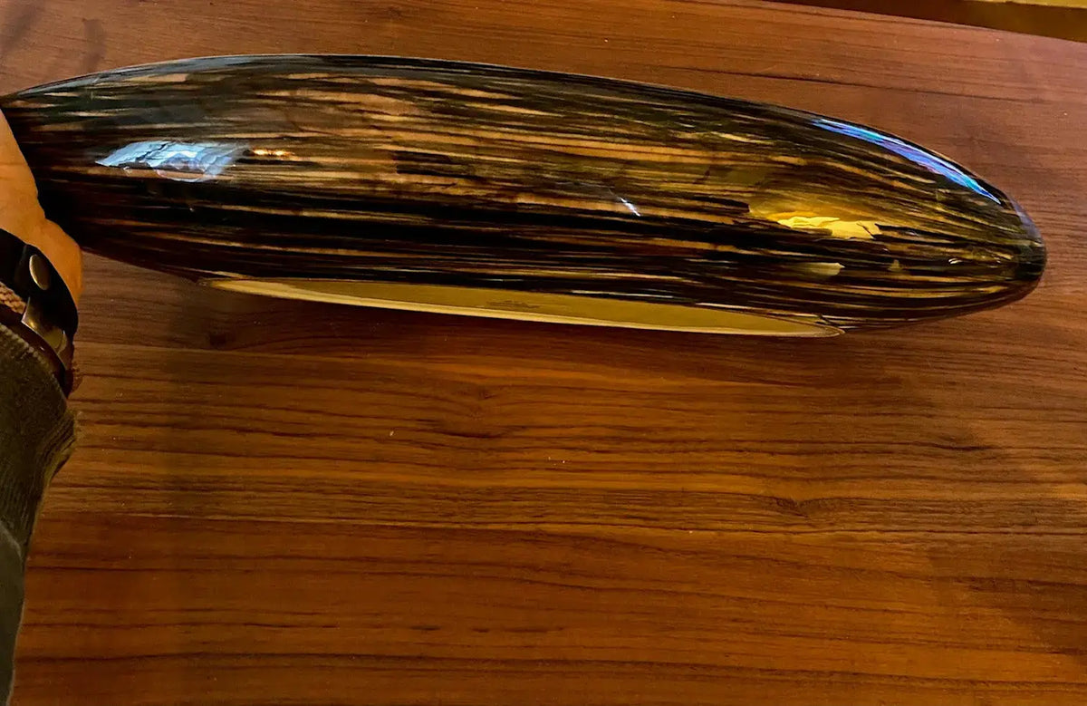 Grande coupe vintage St Clément, centre de table, forme Pirogue 51 cm, 1950/1960 Antiquités de France