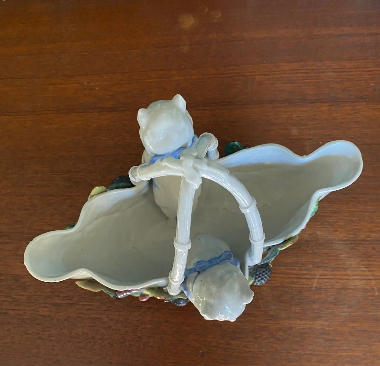 Jardinière ancienne en barbotine, époque XIXème, majolique, Tinelli. rare. Antiquités de France