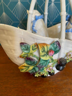 Jardinière ancienne en barbotine, époque XIXème, majolique, Tinelli. rare. Antiquités de France