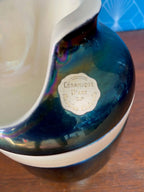 Céramique Française vintage, reflets métalliques irisés. 2 nécessaires de fumeurs, numérotées. Antiquités de France