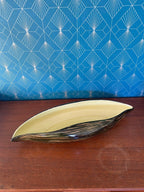 Grande coupe vintage St Clément, centre de table, forme Pirogue 51 cm, 1950/1960 Antiquités de France