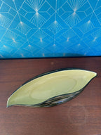 Grande coupe vintage St Clément, centre de table, forme Pirogue 51 cm, 1950/1960 Antiquités de France